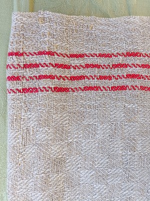 Linen towel with red stripes Maria E