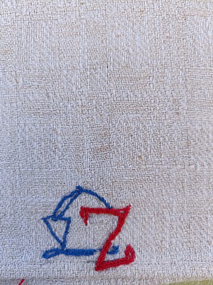Linen towel with monogram