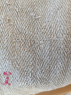 Getreidesack gebraucht, mit Monogramm