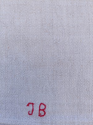 Linen towel with monogram