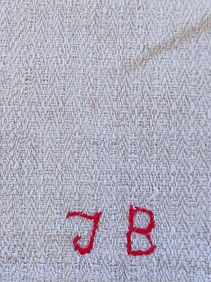 Linen towel with monogram