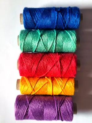Colourful spools of thread